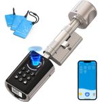 RUILON WELOCK Türschloss ToucA51, Elektronisches Fingerabdruckschloss mit RFID, App-Steuerung, WiFi, IP65, für Türen 30-70mm, 6-in-1 Entsperrung