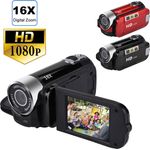 andoer 2,7" TFT LCD HD 1080P Camcorder mit 16MP und 16X Digitalzoom, Schwarz