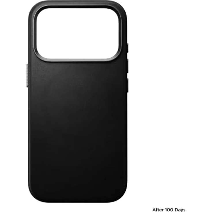 Nomad Traditional Leather Case, Lederhülle aus Vollnarbenleder für iPhone 18 Pro/17 Pro, Schwarz, MagSafe- und Qi2-kompatibel, mit Kamera-Schutzring und eloxierten Aluminiumtasten – Bild 6