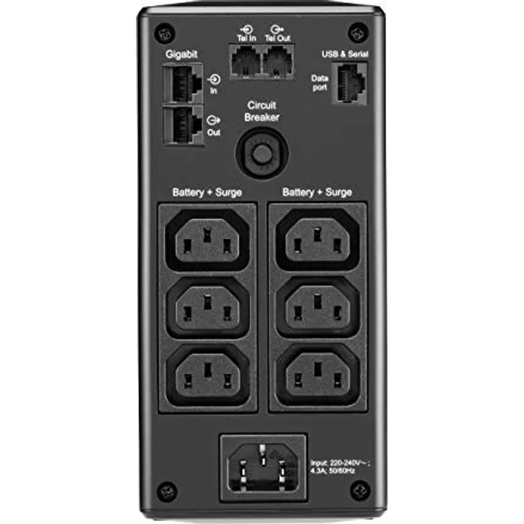 APC by Schneider Electric Back UPS PRO - BR650MI - UPS 650VA Leistung - MI modell (6 IEC Outlets, IEC - Kaltgeräte Ausgänge, LCD interface, 1GB Dataline protection) – Bild 4