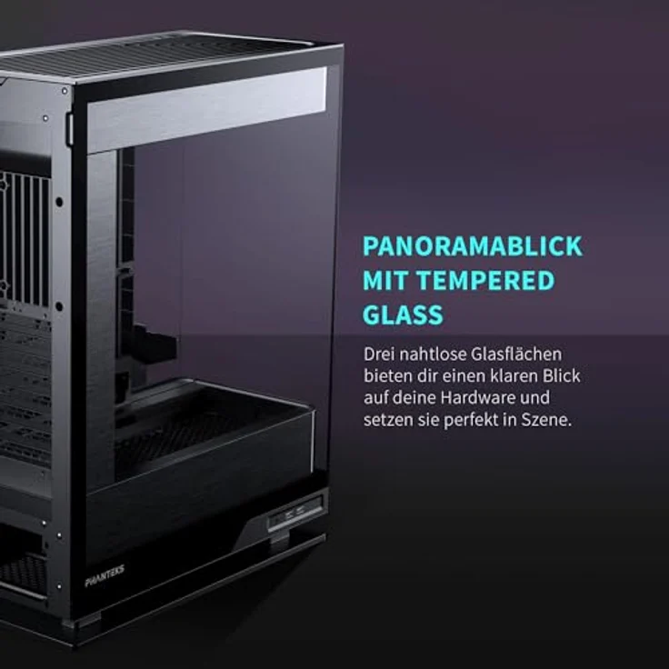 PHANTEKS Evolv X2 PC-Gehäuse, Showcase Midi-Tower, E-ATX, Tempered Glass, DRGB - schwarz – Bild 4