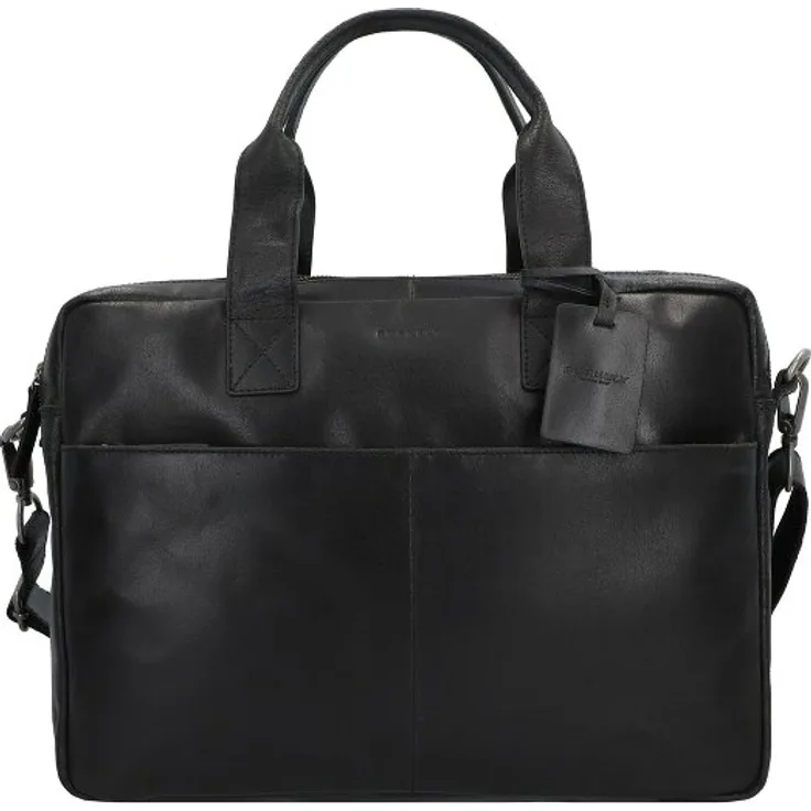 Burkely Vintage Jesse Aktentasche, Leder 42 cm mit Laptopfach, schwarz