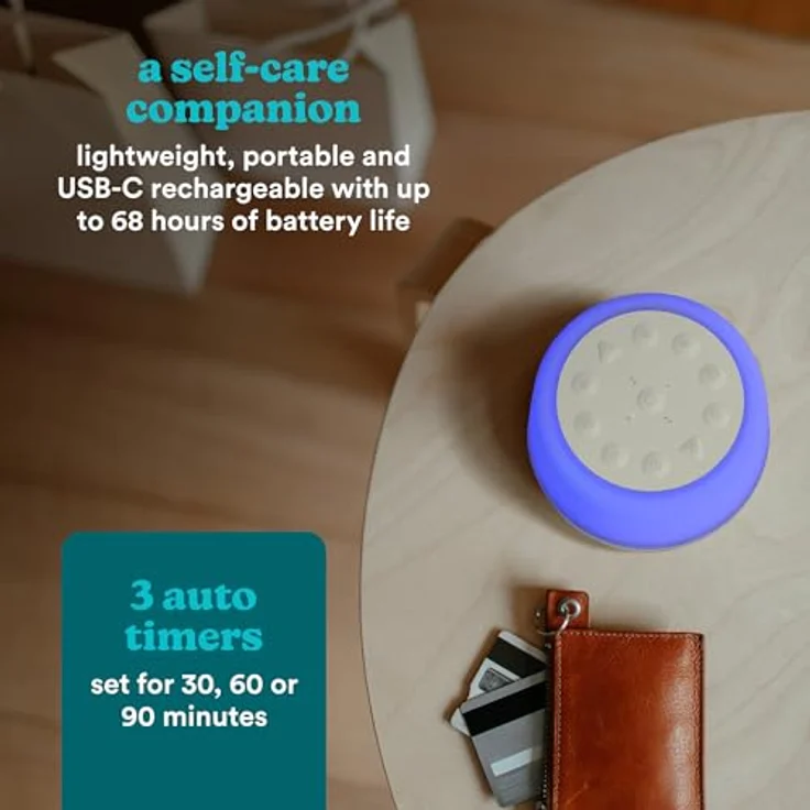 HoMedics SoundSleep Aura SS-2700WH, Soundmaschine mit 14 Naturklängen, 7 Meditationsklängen, Bluetooth 5.3 und warmweißem Nachtlicht – Bild 7