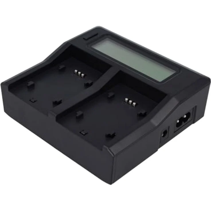 Dual Akku-Ladegerät kompatibel mit Nikon EN-EL12 - mit USB-Anschluss, LCD-Display und Kfz-Ladekabel - Schnellladegerät – Bild 3