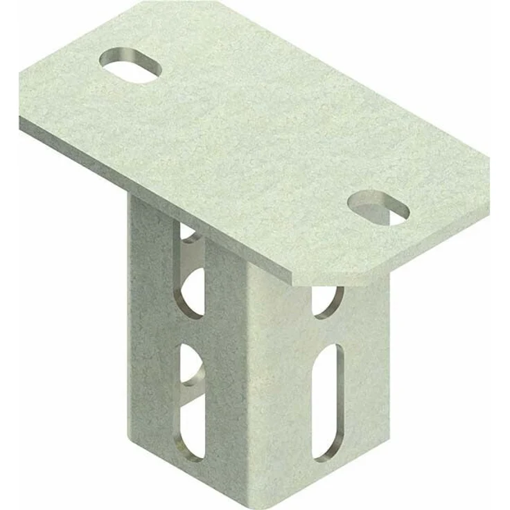 NIEDAX Schraubkopfplatte KU 5050 C1KG, Stahl, feuerverzinkt, grau RAL 7032, für Deckenmontage, U-Profil
