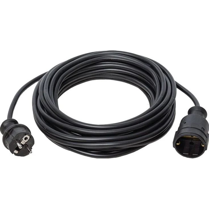 Weingartner Schutzkontaktverlängerung, 10 m, 16 A, 230 V, 3 x 1,5 mm², schwarz, IP20