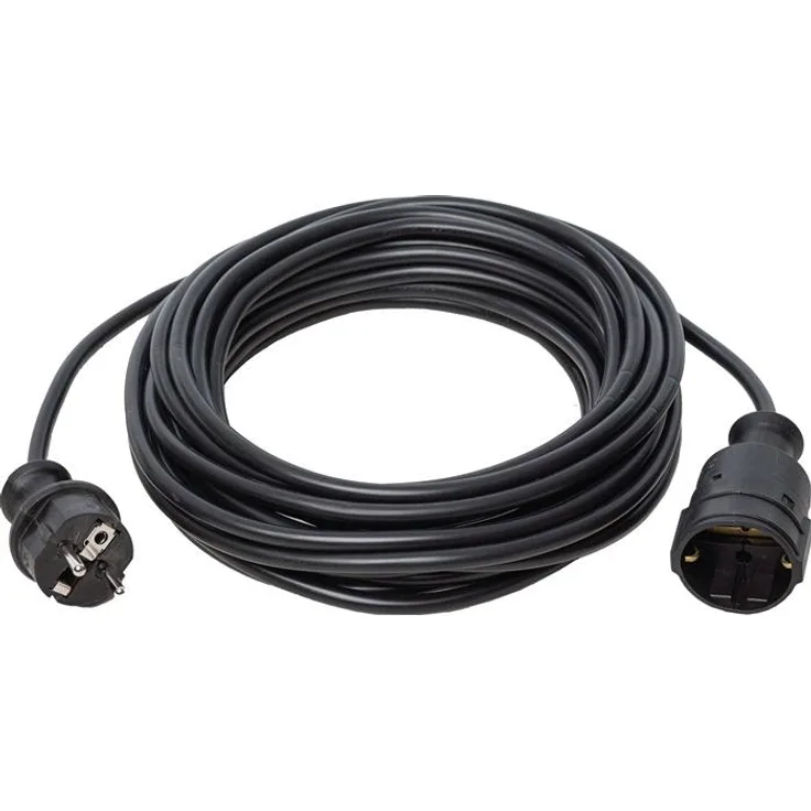 Weingartner Schutzkontaktverlängerung, 10 m, 16 A, 230 V, 3 x 1,5 mm², schwarz, IP20