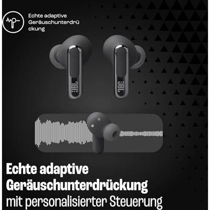 JBL Live Beam 3 Wireless Earbud-Kopfhörer mit Bluetooth, True Adaptive Noise Cancelling, 48 Stunden Akkulaufzeit, Schwarz – Bild 5