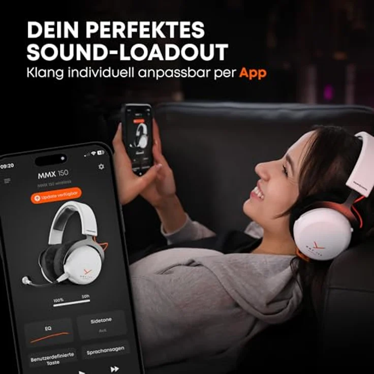 BEYERDYNAMIC MMX 150, Over-ear Gaming Headset, Bluetooth 5.3, 50 Stunden Akkulaufzeit, Schwarz – Bild 5