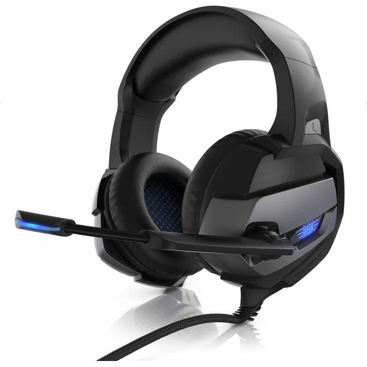 CSL Gaming-Headset GHS-221 (Blaue LED-Beleuchtung, Kristallklarer Sound, Mikrofon AUX, PC/PS4/PS4 Pro)