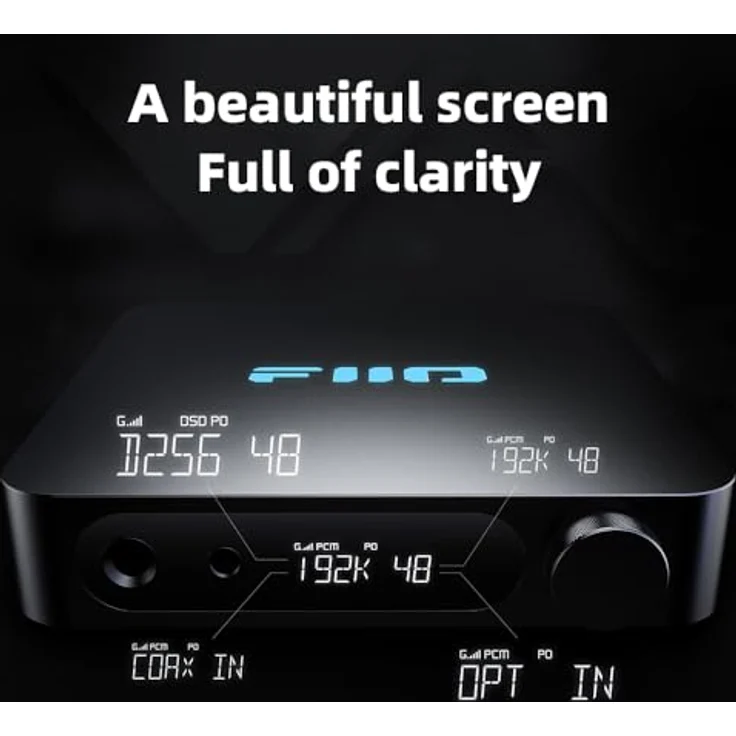 FiiO K11, USB-DAC und Kopfhörerverstärker mit 1400 mW, Gain-Schalter und VA-Display, Silber – Bild 8