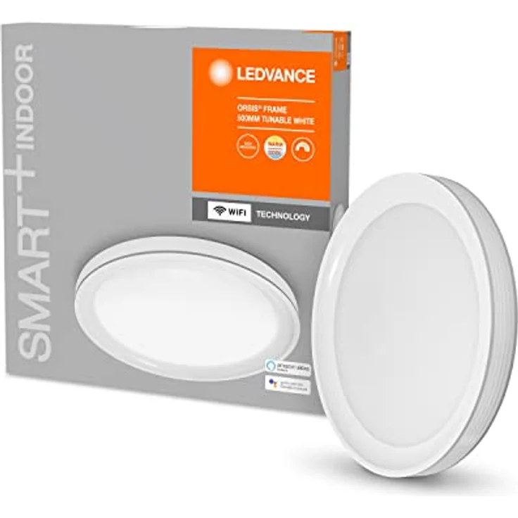 LEDVANCE SMART+ WIFI ORBIS FRAME Smarte LED Wand-und Deckenleuchte für Innen mit WiFi Technologie, Lichtfarbe änderbar (3000K-6500K), Grau, 495mm, Kompatibel mit Google und Alexa Voice Control – Bild 6