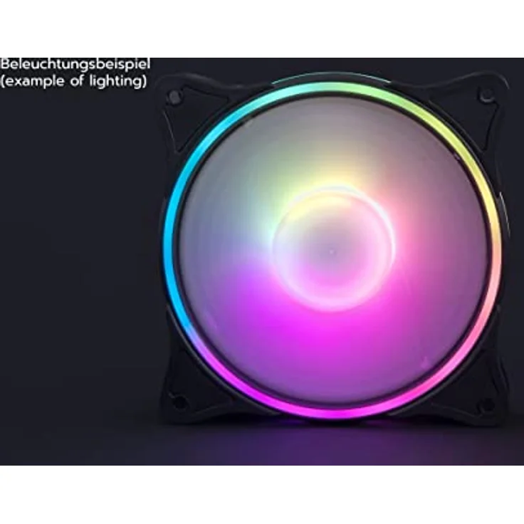 Alphacool Rise Aurora 120 mm Lüfter PWM (120x120x25mm) Fan RGB Beleuchtet Kühlung (24836) - Preisvergleich – Bild 3