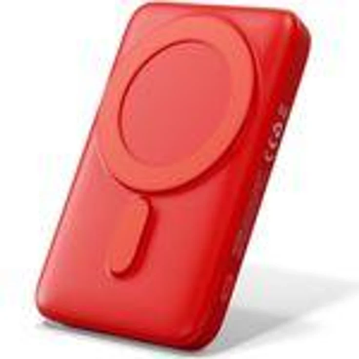 VIESTA® Classic Powerbank 10.000 mAh Rot – 22,5 W Schnellladen, PD 20W, 15 W kabelloses Laden, USB-C In/Out, USB-A, Lightning, Magnetfunktion