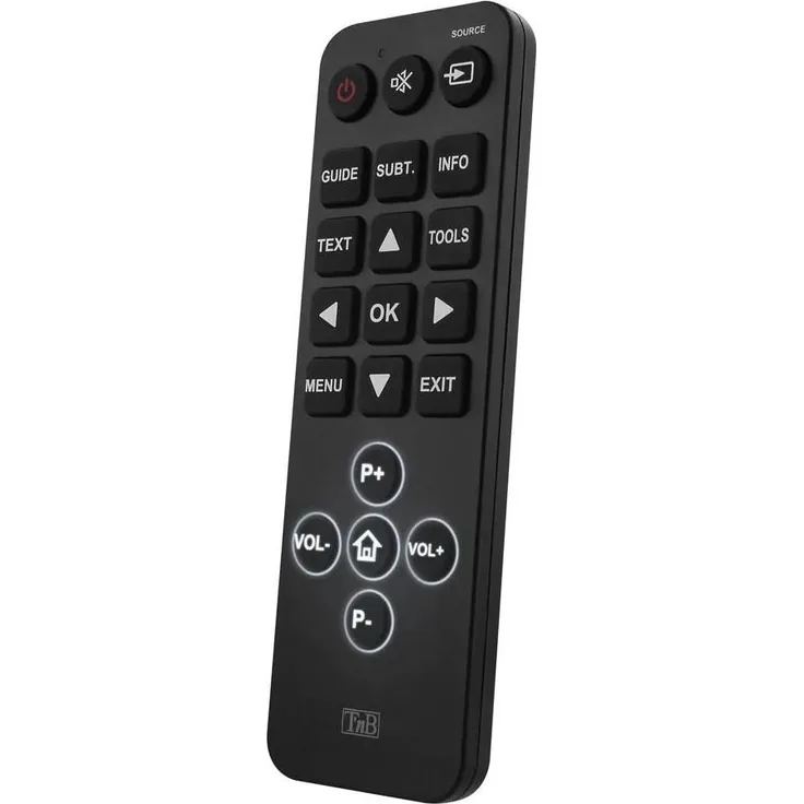 T'nB TCUNSENIOR Kabellose IR-Fernbedienung mit 20 beleuchteten Tasten für TV, kompatibel mit jeder Marke