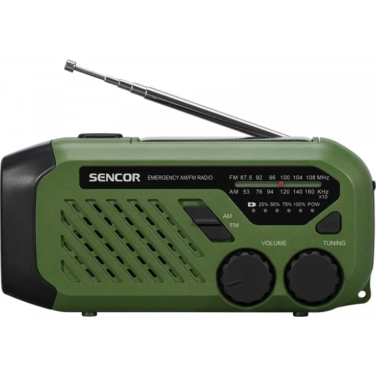 Sencor 4-in-1 Radiowecker SRD 1000SCL, AM/FM Radio, Grün