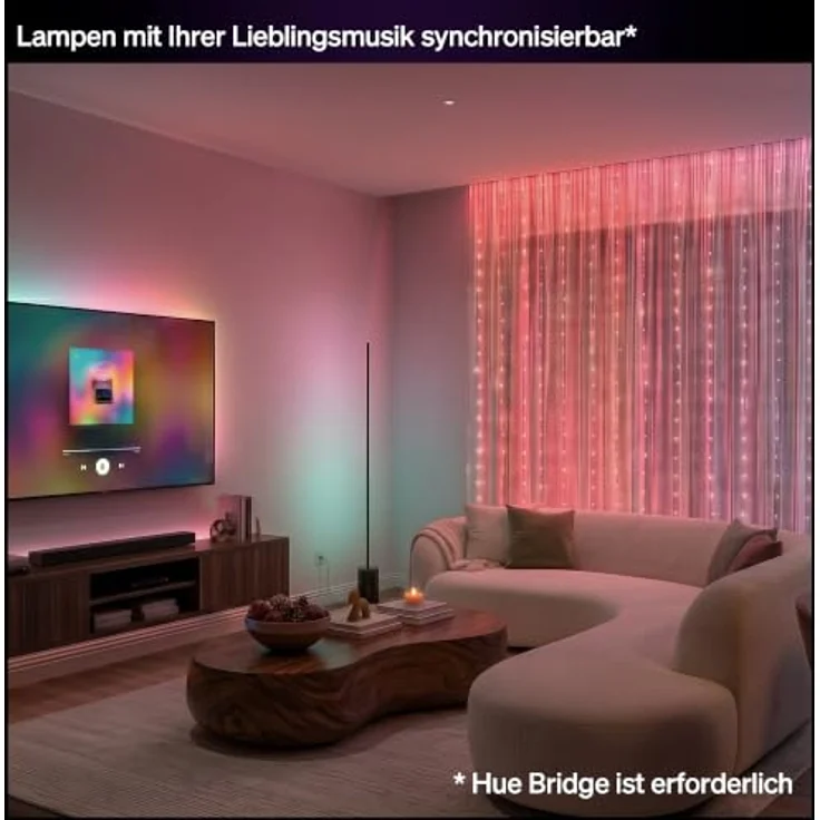 PHILIPS Hue Festavia Lichterkette RGBW, smarte Außen- und Innenbeleuchtung mit stufenlosem Warm- und Kaltweiß, IP54 wetterfest – Bild 5