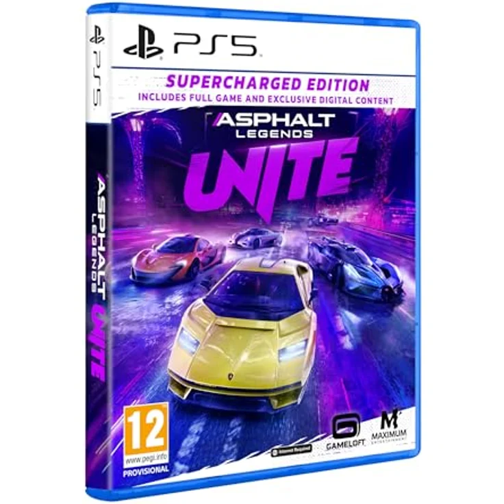 Maximum Entertainment Asphalt Legends: Unite - Supercharged Edition (PS5), Über 250 offiziell lizenzierte Hypercars, Short-Burst Rennen, Intensives Arcade-Feeling, Lokal/online Multiplayer, Dynamische Lichteffekte – Bild 2