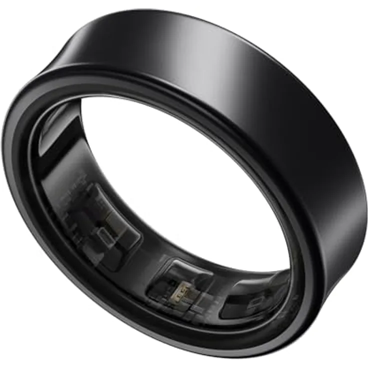 SAMSUNG Galaxy Ring Size 15, 23.8 mm, Smart Fitness-Tracker aus Titan in Titanium Schwarz/Silber/Gold mit AI-gestütztem Gesundheitsmonitoring und 14 Tagen Akkulaufzeit
