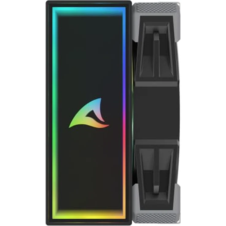 Sharkoon A50 RGB Black Air Cooler, CPU Kühler mit 230W TDP und variabler Lüftergeschwindigkeit, Schwarz – Bild 9