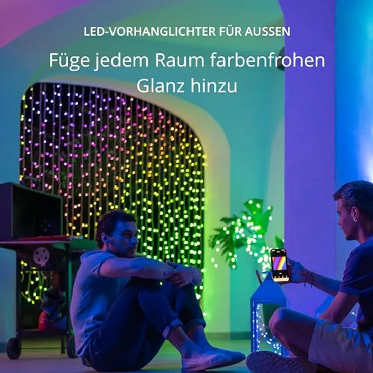 Twinkly Smarter Lichtervorhang Curtain 210 RGBW LED Bluetooth WiFi | kostenfr... - twinkly - Preisvergleich – Bild 2