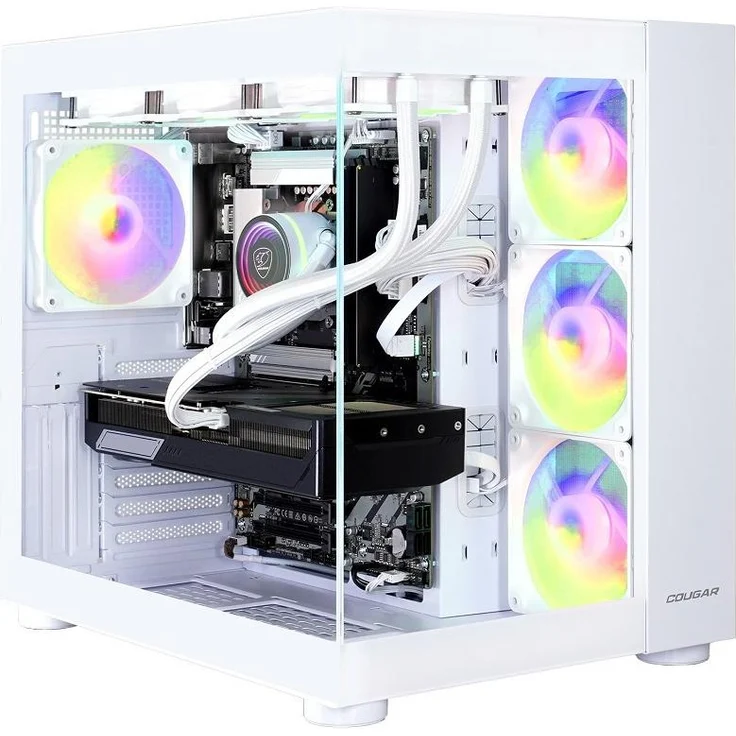 Hyrican COUGAR FV150 WT 7959, Gaming-PC mit Ryzen 5 9600X, 32GB DDR5, 1TB SSD, RX 9070, wassergekühlt in Weiß