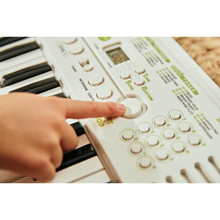 CASIO SA-50 Mini-Keyboard, Midi-Controller mit Hall-Effekt, weiß/limettengrün – Bild 14