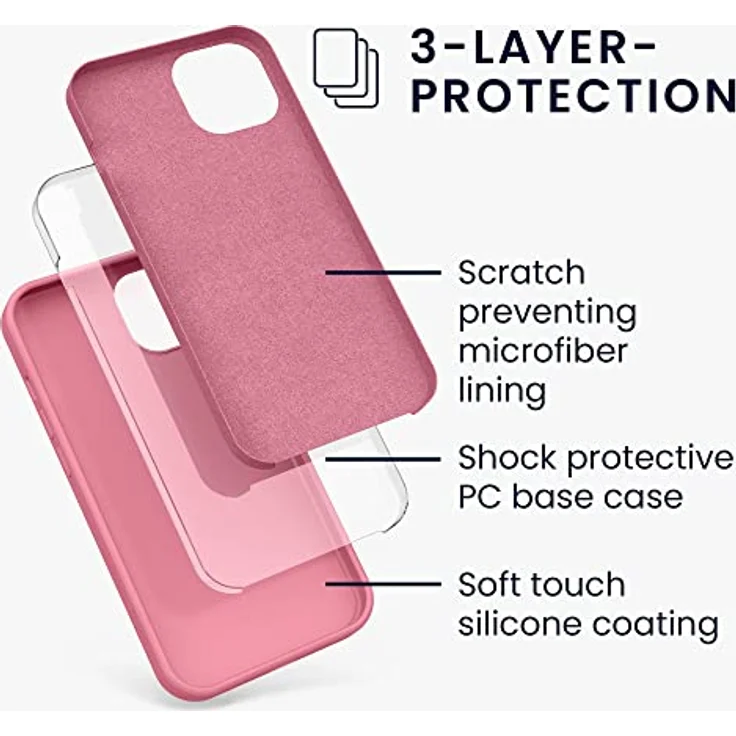 kwmobile Handyhülle für iPhone 13, Silikon Case für kabelloses Laden - Sweet Candy, rutschfest und elastisch – Bild 2