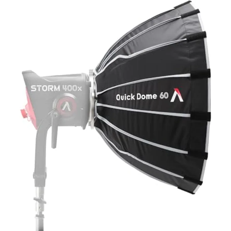Aputure Quick Dome 60, Runde Softbox mit Bowens-Halterung, 40° Lichtsteuerungsgitter und Tragetasche