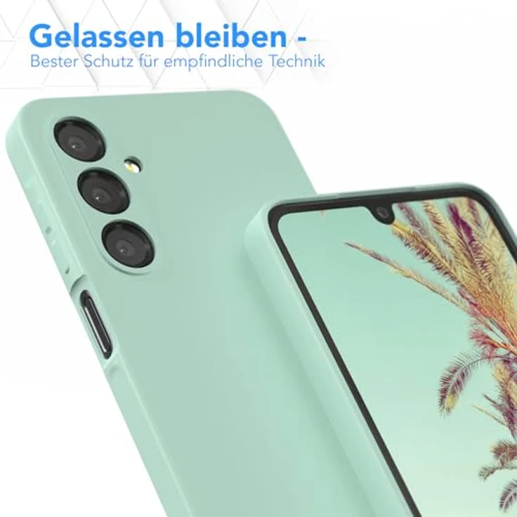 EAZY CASE Silikonhülle für Samsung Galaxy A16 5G, stoßfest und dünn mit Kameraschutz, Mint Grün – Bild 4