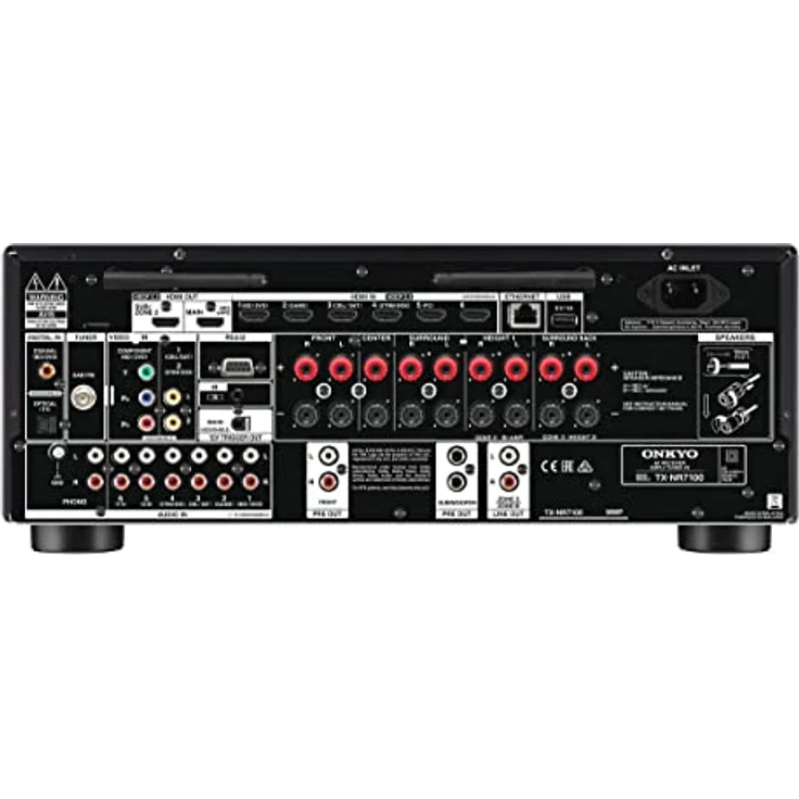 Onkyo TX-NR7100 AV Receiver 9.2ch, Schwarz, THX® Certified, 8K/60p und HDR Unterstützung, Multizone Audio, Sprachsteuerung – Bild 4
