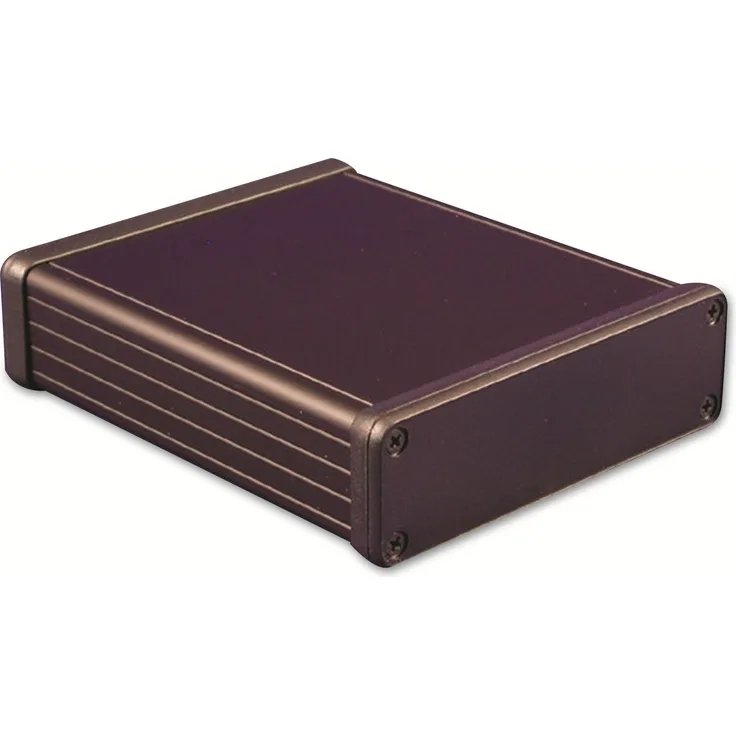 Hammond Longboards Profil-Gehäuse 1455L1202BK, Extruded Aluminium, IP54, schwarz, 120x103x30,5 mm