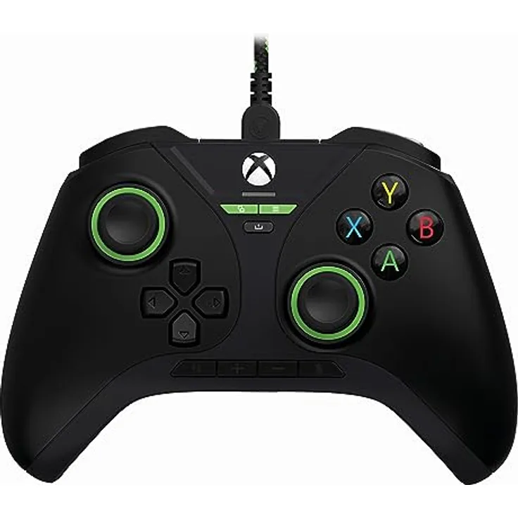 Snakebyte GAMEPAD PRO X - schwarz - Offiziell lizensierter, kabelgebundener Xbox & PC Controller |volle Präzision durch Hall-Effect Sensoren | Audio-Panel | belegbare Zusatztasten | Trigger-Stops