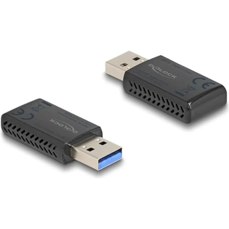 Delock Wi-Fi 6 Dualband WLAN USB Stick AX1800, 1201+574 Mbps, Schwarz – Bild 2