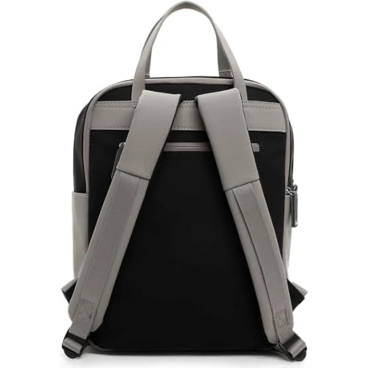 Tamaris Gianna Cityrucksack M, eleganter Rucksack in Schwarz/Grau mit viel Stauraum für Laptop und Utensilien, 26 x 38 x 15 cm – Bild 3