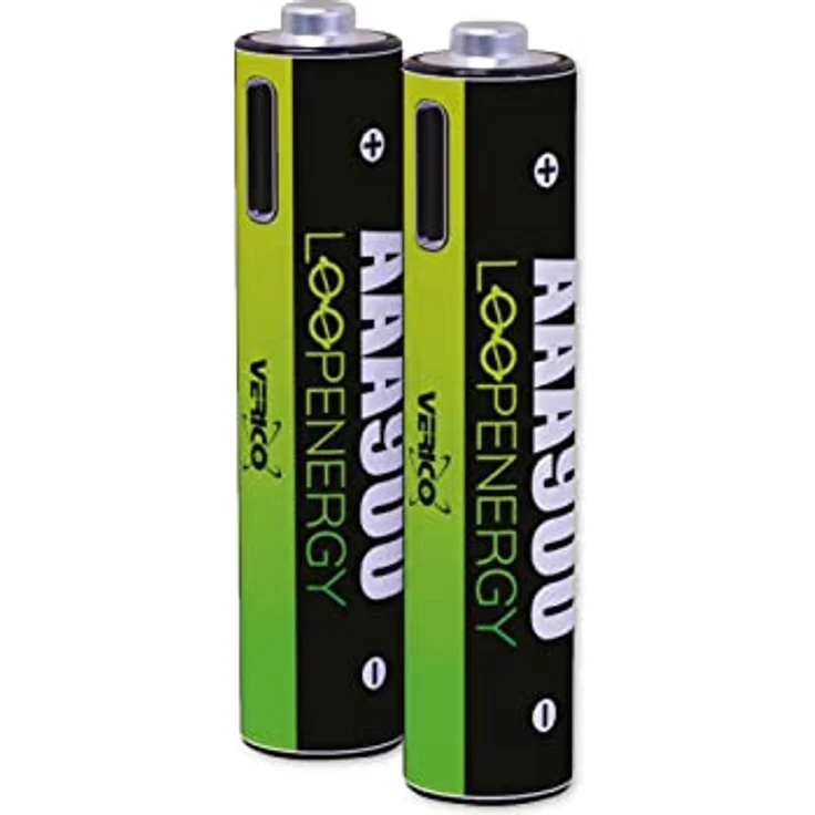 VERICO LoopEnergy Wiederaufladbare USB-C Batterie AAA 1,5V 900mWh (600mAh) Li-Ion, Schnellladung via USB-C Anschluss in ca. 2 Stunden (2X AAA) – Bild 4