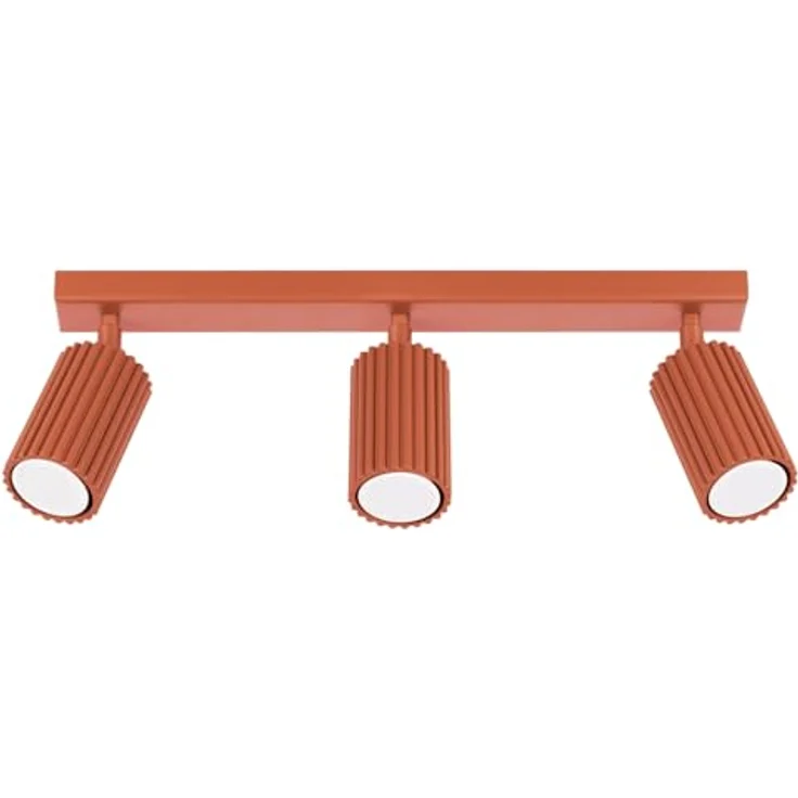 SOLLUX lighting Deckenlampe Aluminium 3 Flammig Karbon Ockerrot - Energiesparende Deckenleuchte für ein modernes Zuhause – Bild 1