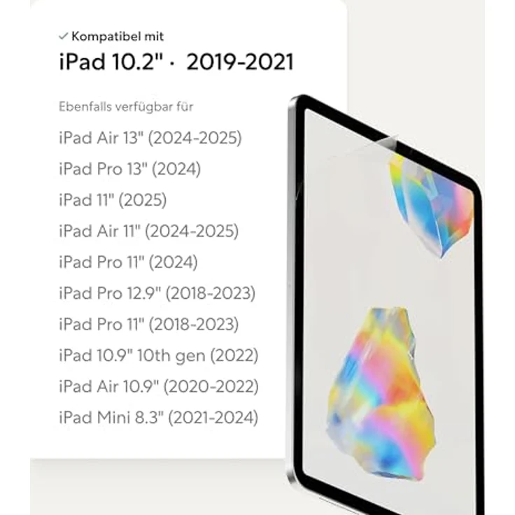 Paperlike 3 Folie (2x) für iPad 10.2” (7.-9. Gen 2019-2021), Displayschutzfolie mit echtem Papiergefühl, blasenfreier Butterfly-Installation, schützt die Apple Pencil-Spitze – Bild 2