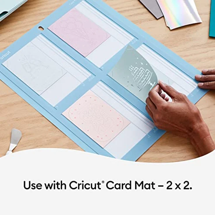 Cricut Insert Cards Princess R10, Kartenset in Tulpenblau und Puder, für personalisierte Grußkarten mit tiefenwirksamen Einlegern – Bild 4