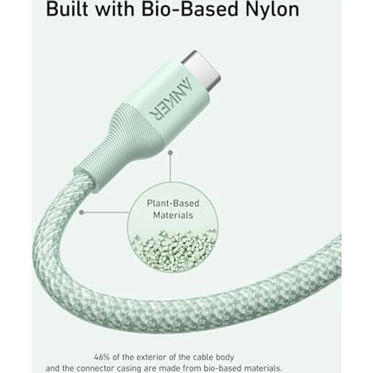 Anker USB-C 544 Kabel, 1,8 m, Grün - Hochwertiges USB-Kabel für schnelle Datenübertragung – Bild 5