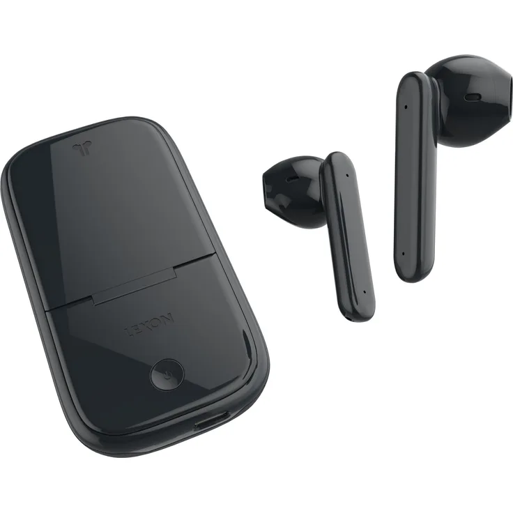 Lexon Speaker Buds, Kabellose 2-in-1-Stereo Kopfhörer mit Passive Geräuschunterdrückung und 6 h Akkulaufzeit, Schwarz