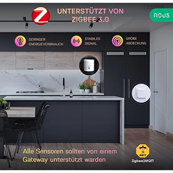 Nous E5 Smarter Luftfeuchtigkeits- und Temperatursensor, ZigBee – Bild 6