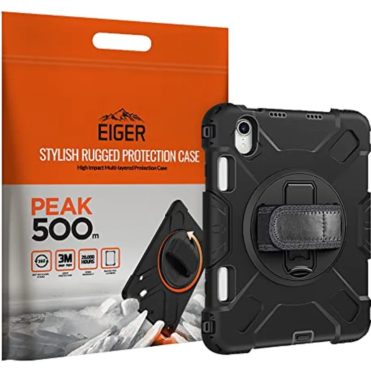 Eiger Peak 500m Case für Apple iPad mini 6 (2021), Schwarz
