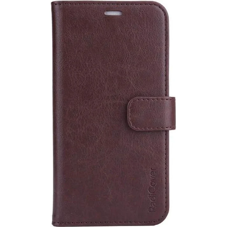 Radicover Radiationprotected Mobilewallet iPhone 13, Flipcover in Braun, strahlungsgeschützte Smartphone Hülle