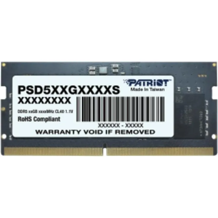 Patriot DDR5 32GB 5600MHz SODIMM Signature RAM, Schwarz