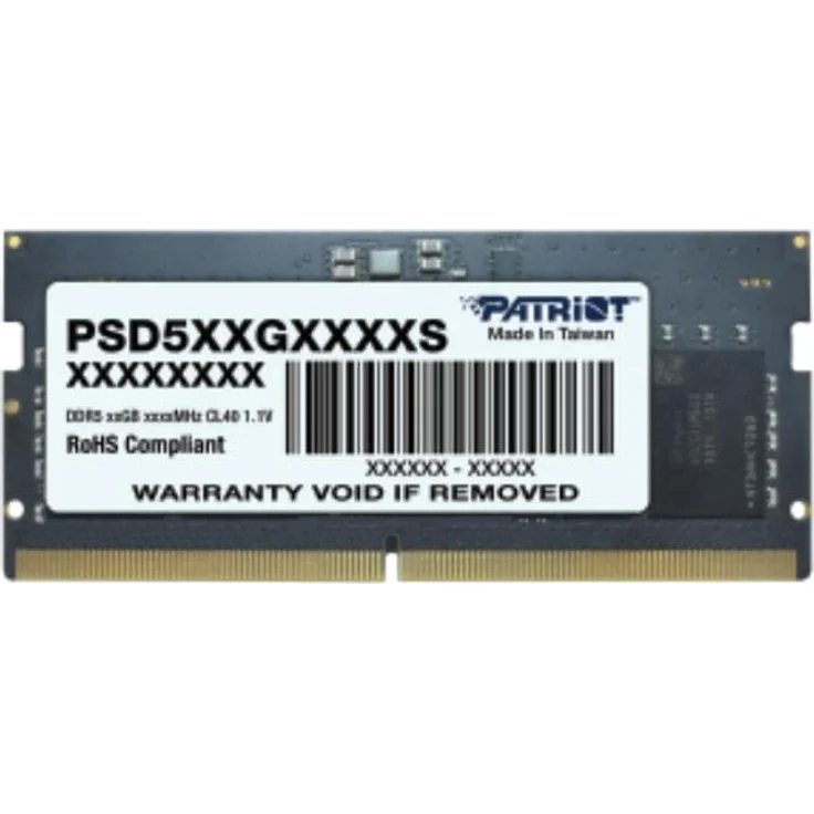 Patriot DDR5 32GB 5600MHz SODIMM Signature RAM, Schwarz – Bild 1
