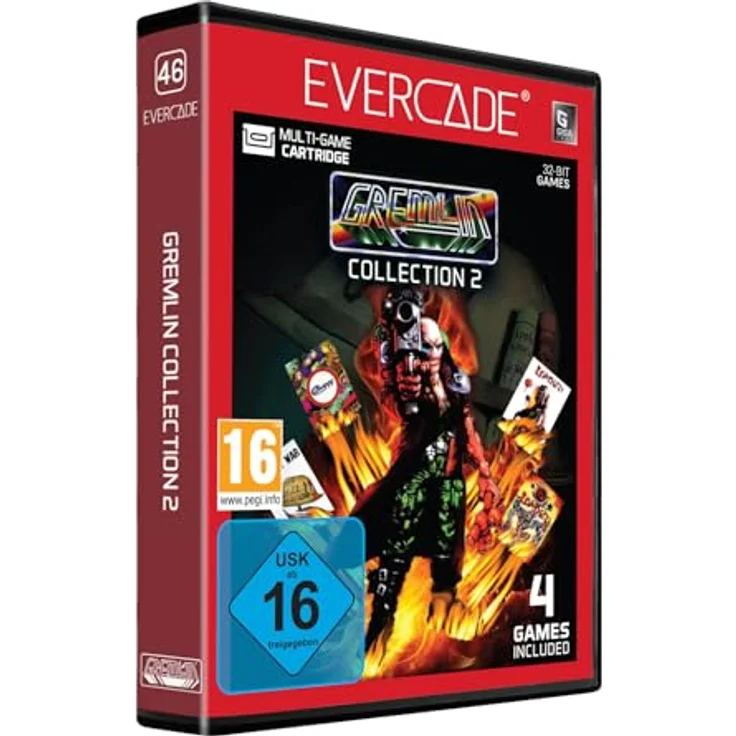 Blaze Evercade Gremlin Collection 2 Cartridge, Giga-Cart mit 4 klassischen 32-Bit-Spielen inklusive Loaded und Re-Loaded, kompatibel mit allen Evercade-Geräten – Bild 1