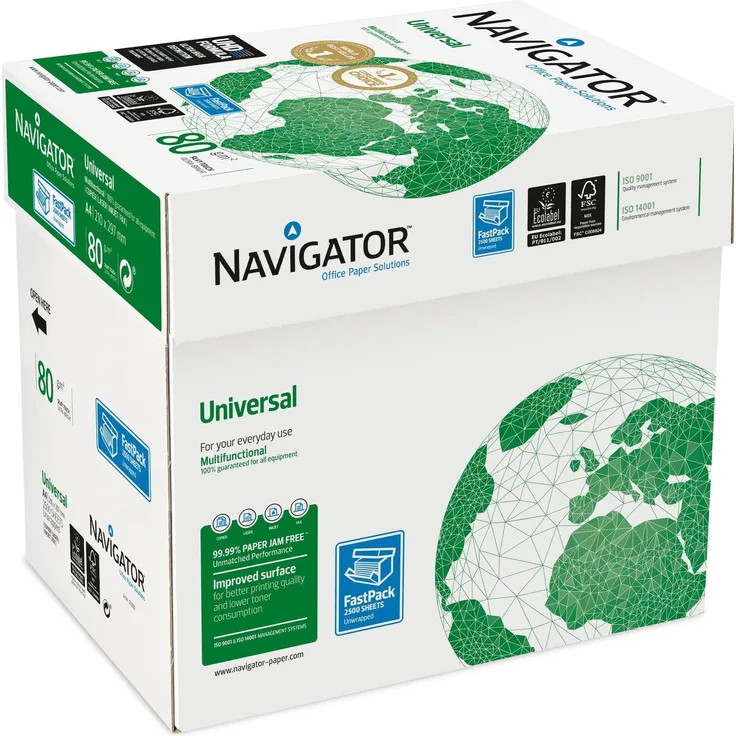 Navigator Kopierpapier Universal, 80 g/m², A4, extra glatte Oberfläche