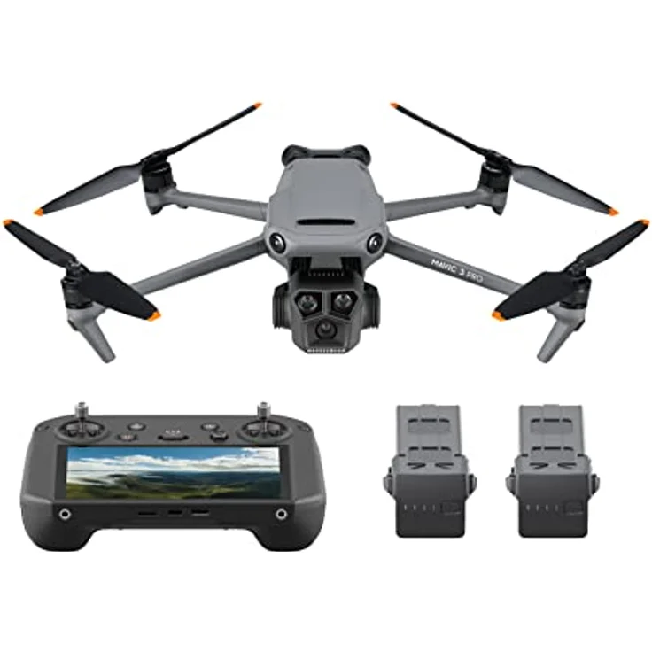 DJI Mavic 3 Pro Fly More Combo mit DJI RC Pro (leuchtstarker Bildschirm), 4/3 CMOS Hasselblad-Kamera, drei Intelligent Flight Batteries, Ladestation, ND-Filterset und mehr, Kameradrohne für Erwachsene – Bild 1