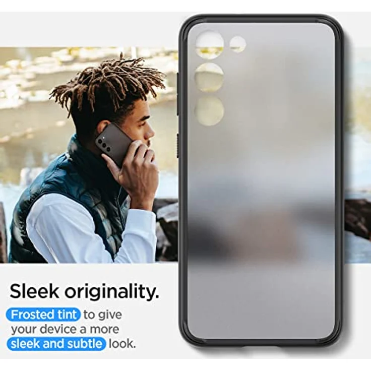 Spigen Ultra Hybrid Hülle Kompatibel mit Samsung Galaxy S23 5G - Frost Black, PC Platte und Silikonrahmen, Schutzrand und Eckschutz, maßgeschneidert für alle Anschlüsse – Bild 4